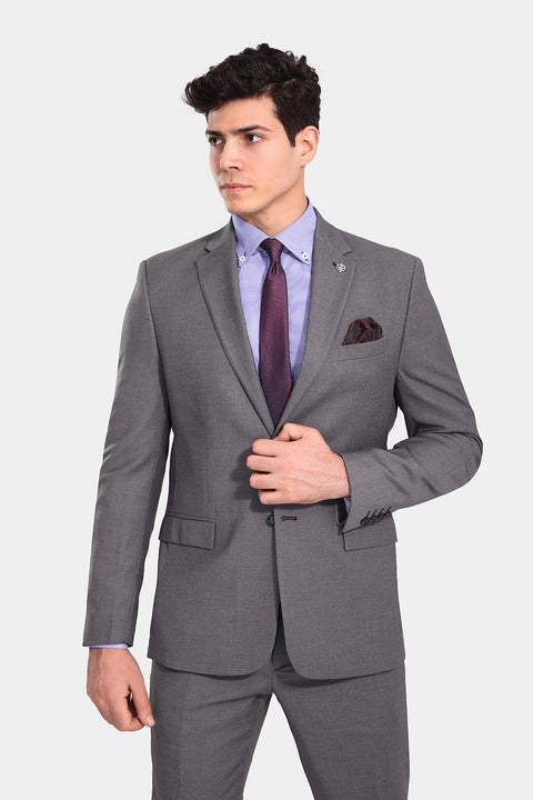 Regular Fit Suit Gray