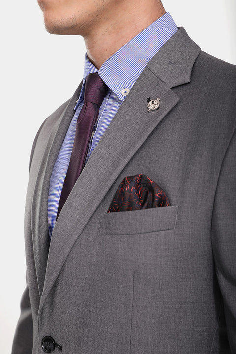Regular Fit Suit Gray