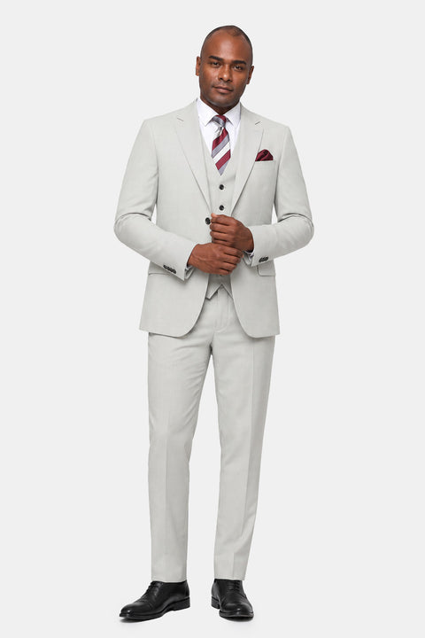 Slim Fit Suit Light Gray