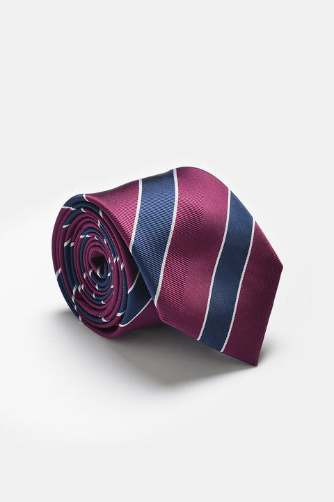 Stripe Tie 6 cm Maroon