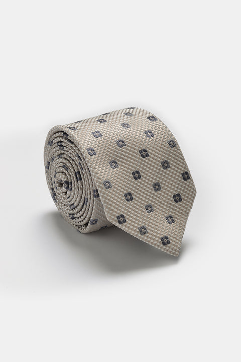 Jacquard Tie 6 cm Beige