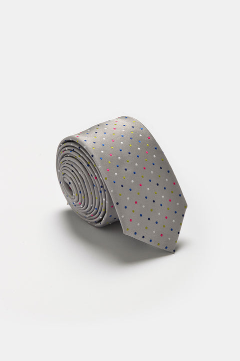 Jacquard Tie 6 cm Gray