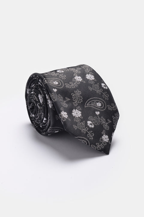 Jacquard Tie 6 cm Black