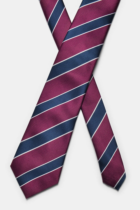 Stripe Tie 6 cm Maroon