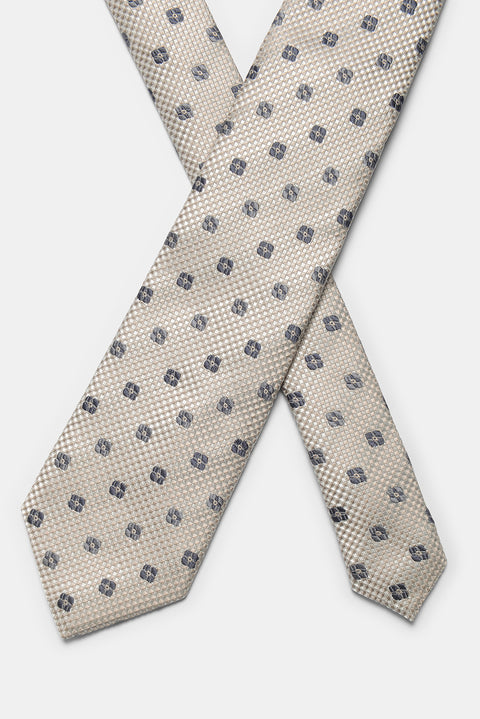 Jacquard Tie 6 cm Beige