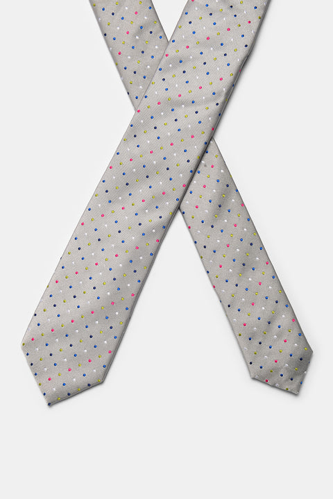 Jacquard Tie 6 cm Gray