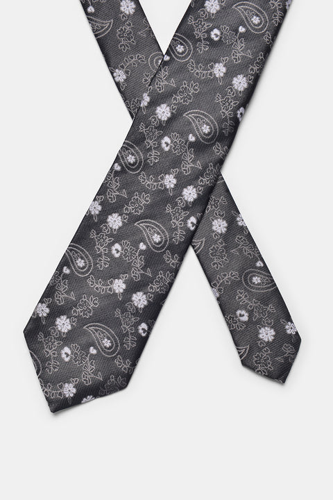Jacquard Tie 6 cm Black