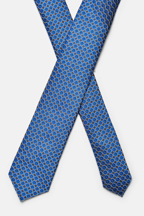 Jacquard Tie 6 cm Blue