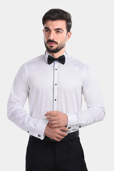 Slim Fit White Evening shirt