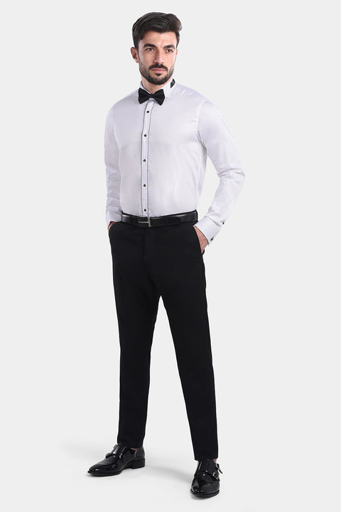 Slim Fit White Evening shirt