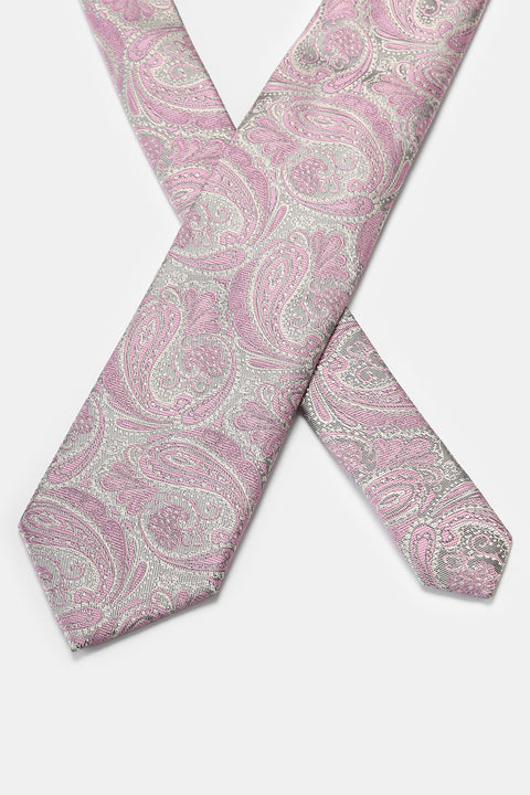 Jacquard Tie 7 cm Rose
