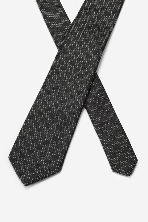Jacquard Tie 7 cm Black