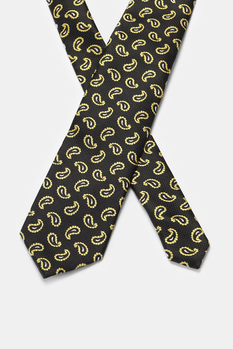 Jacquard Tie 6 cm Black