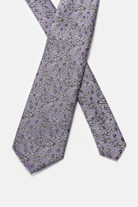 Jacquard Tie 7 cm Light Purple