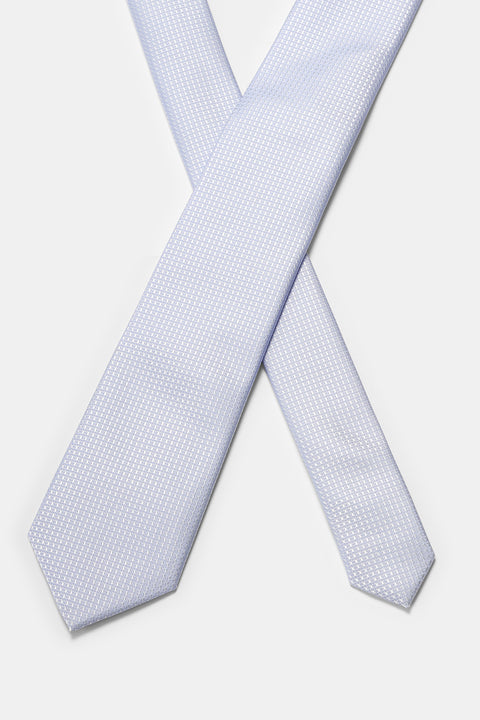 Jacquard Tie 7 cm Off White