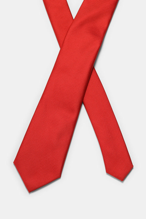 Jacquard Tie 7 cm Red
