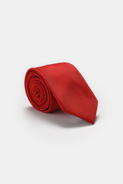 Jacquard Tie 7 cm Red