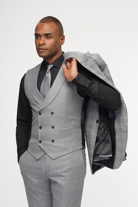 Slim Fit Suit Light Gray