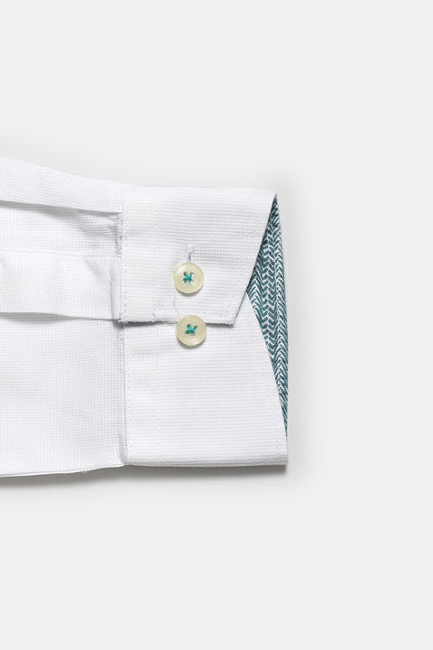 Semi Casual Shirt Slim Fit 100% Cotton White
