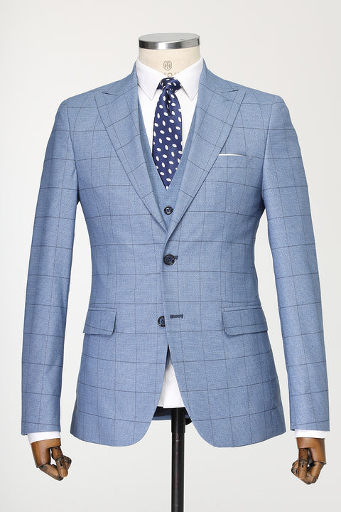 Slim Fit Suit Light Blue