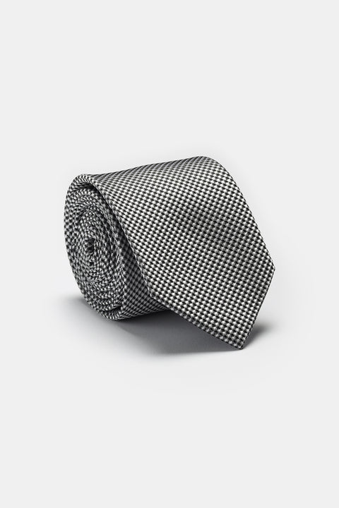 Jacquard Tie 7 cm Gray