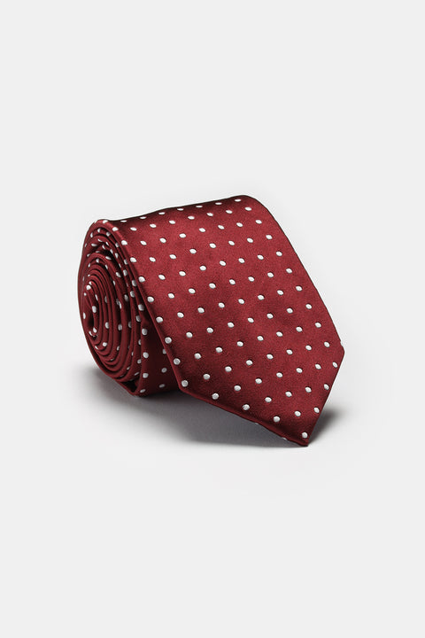 Jacquard Tie 7 cm Maroon