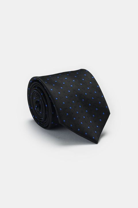 Jacquard Tie 7 cm Black