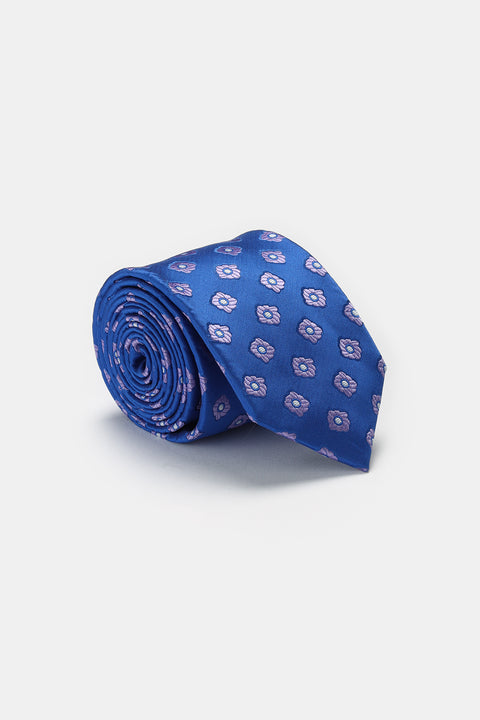 Jacquard Tie 7 cm Blue