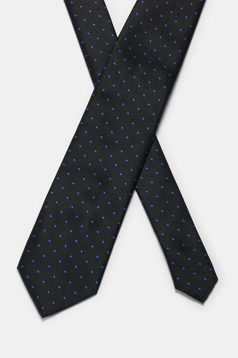 Jacquard Tie 7 cm Black