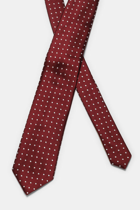 Jacquard Tie 7 cm Maroon