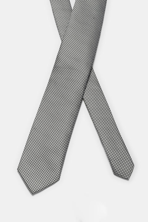 Jacquard Tie 7 cm Gray