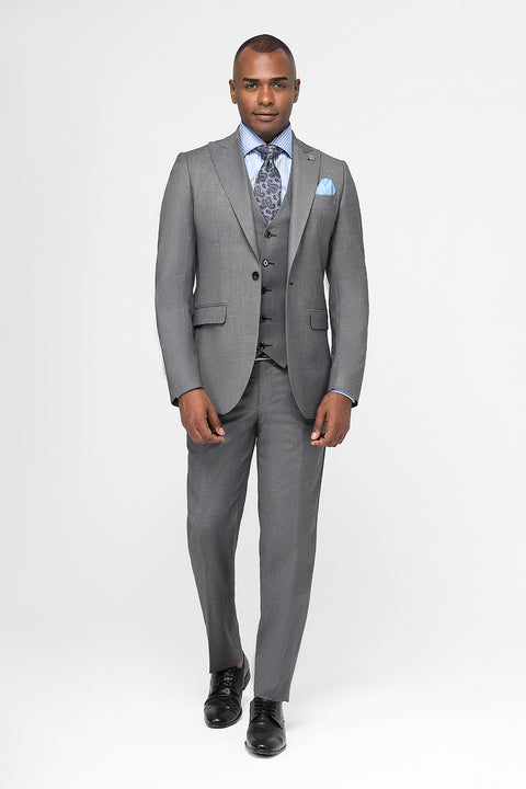 Slim Fit Suit Gray