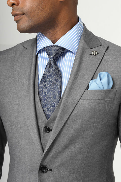 Slim Fit Suit Gray