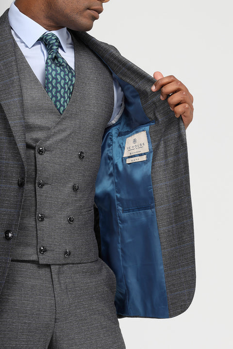 Slim Fit Suit Gray