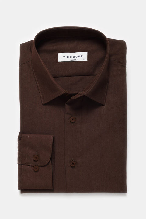 Classic Shirt Slim Fit Brown