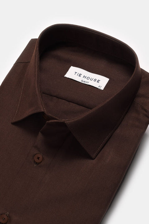 Classic Shirt Slim Fit Brown
