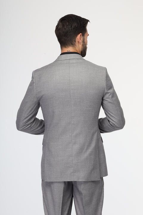 Slim Fit Suit Light Gray