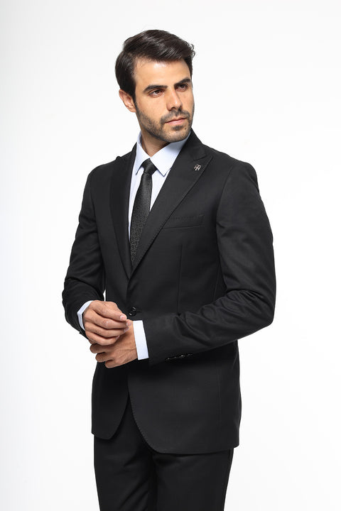 Slim Fit Suit Black