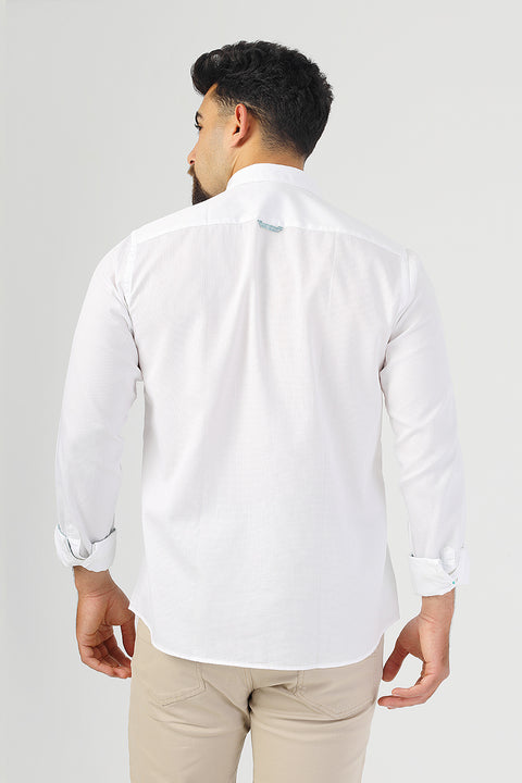 Semi Casual Shirt Slim Fit 100% Cotton White