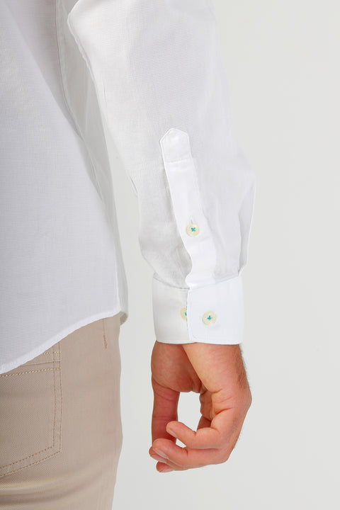 Semi Casual Shirt Slim Fit 100% Cotton White