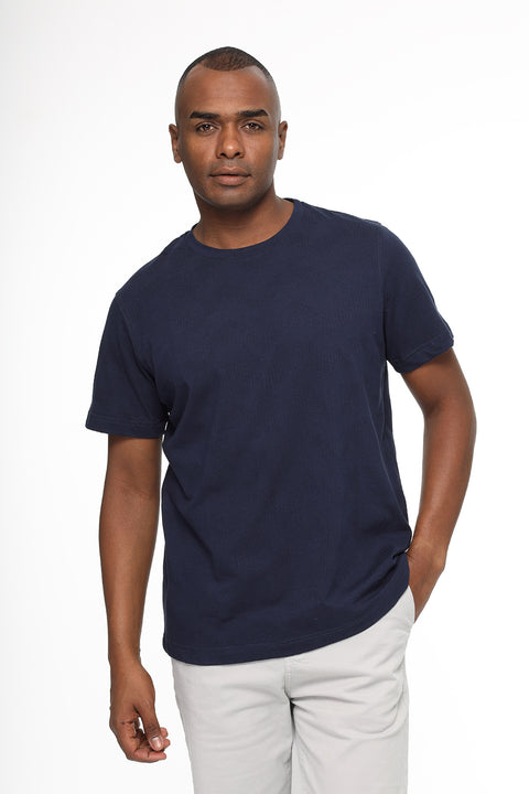 Regular Fit Round T-Shirt Dark Blue