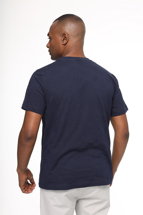Regular Fit Round T-Shirt Dark Blue