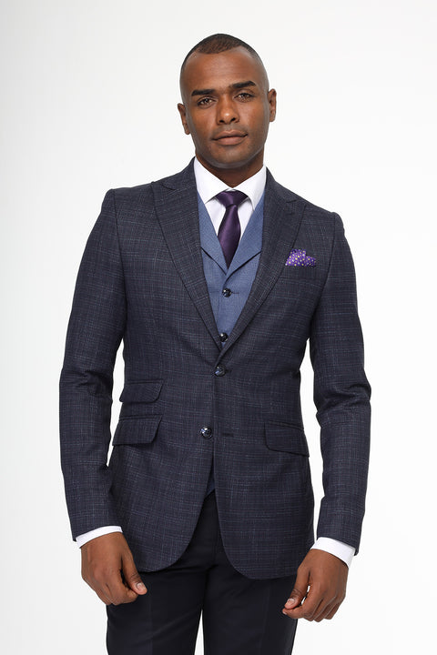 Slim Fit Suit Dark Blue