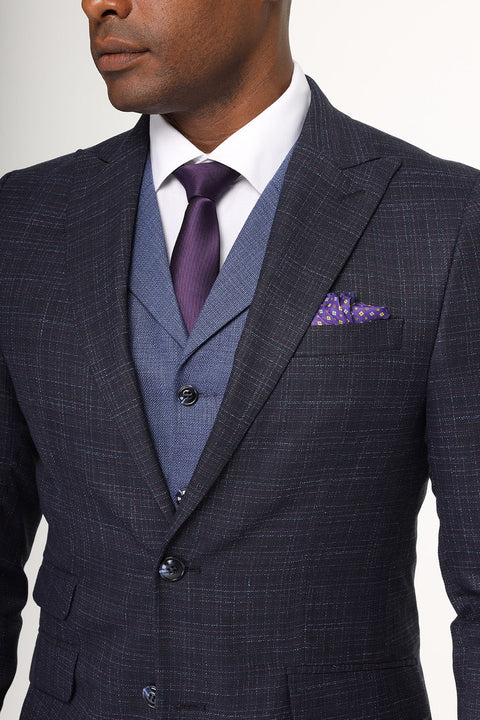 Slim Fit Suit Dark Blue
