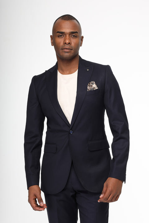 Slim Fit Suit Dark Blue