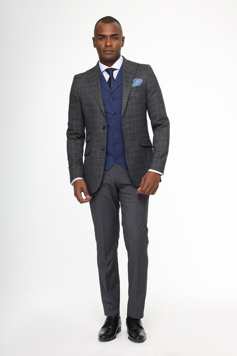 Slim Fit Suit Gray