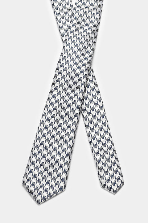 Jacquard Tie 7 cm Gray