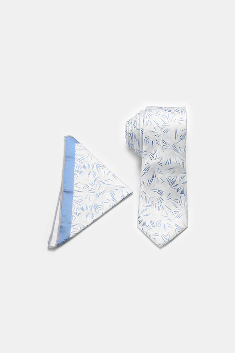 Jacquard Tie 7 cm White