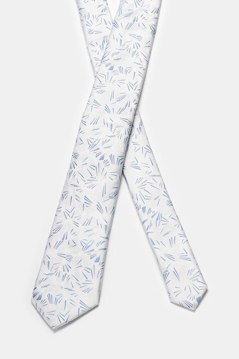 Jacquard Tie 7 cm White