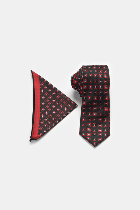 Jacquard Tie 7 cm Black